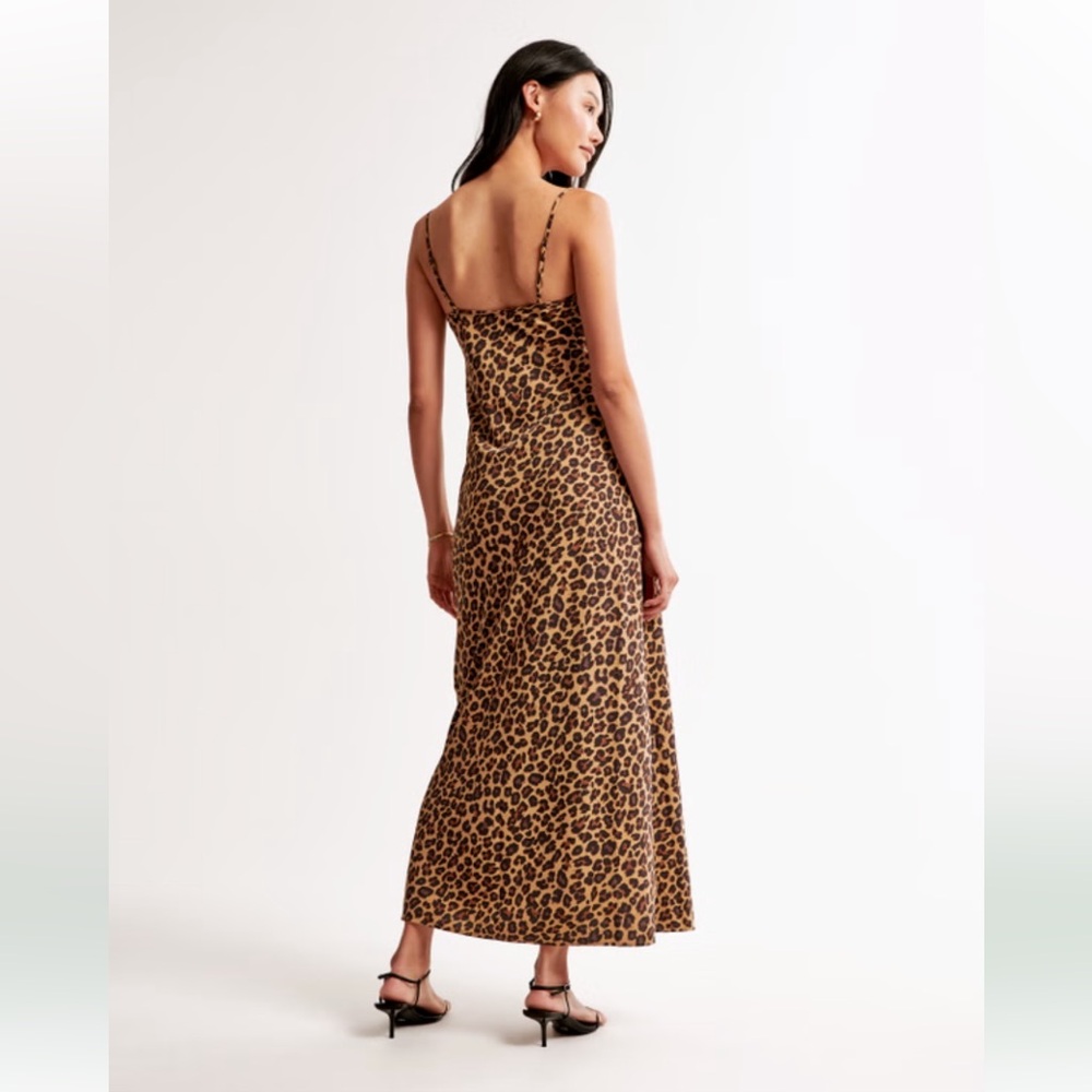 🆕🫎 Abercrombie Leopard Julia Slip Maxi Dress Small NWT - Picture 14 of 14